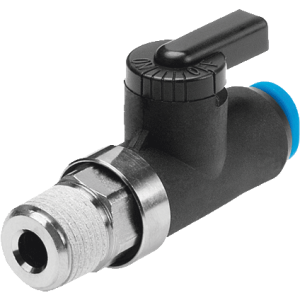 شیر بال ولو یا shut-off رزوه 1/8 با شلنگ خور سایز 4 فستو مدل QH-QS-4-1/8